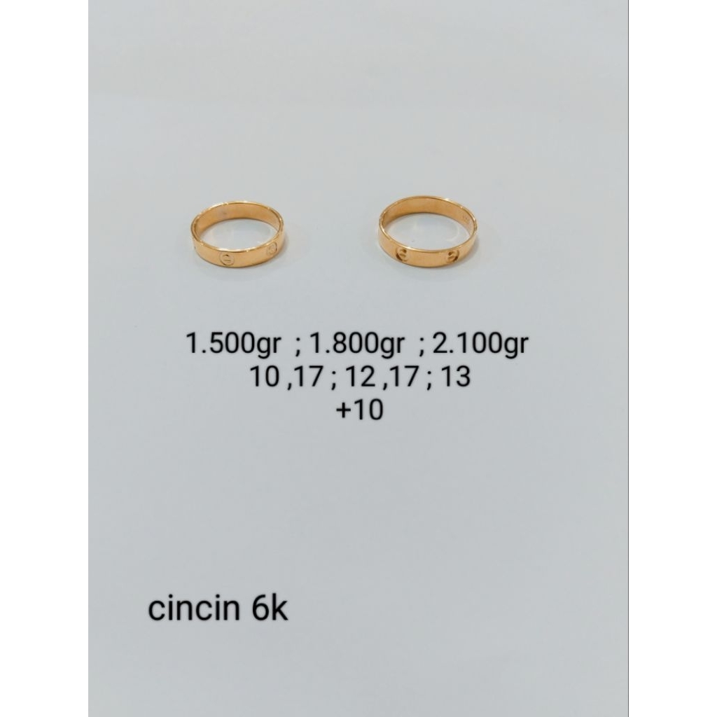 cincin emas 6 karat