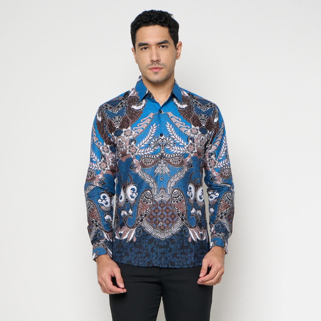 Kemeja Batik Pria Slimfit Luigi Batani Lengan Panjang Premium LBL 2269