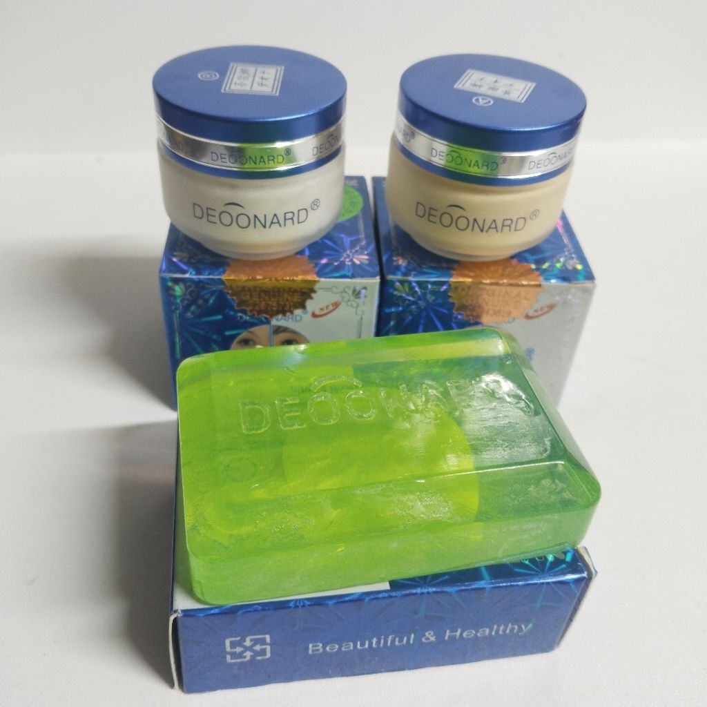 Cream Deonard Biru Siang & Malam + Sabun Hijau Original