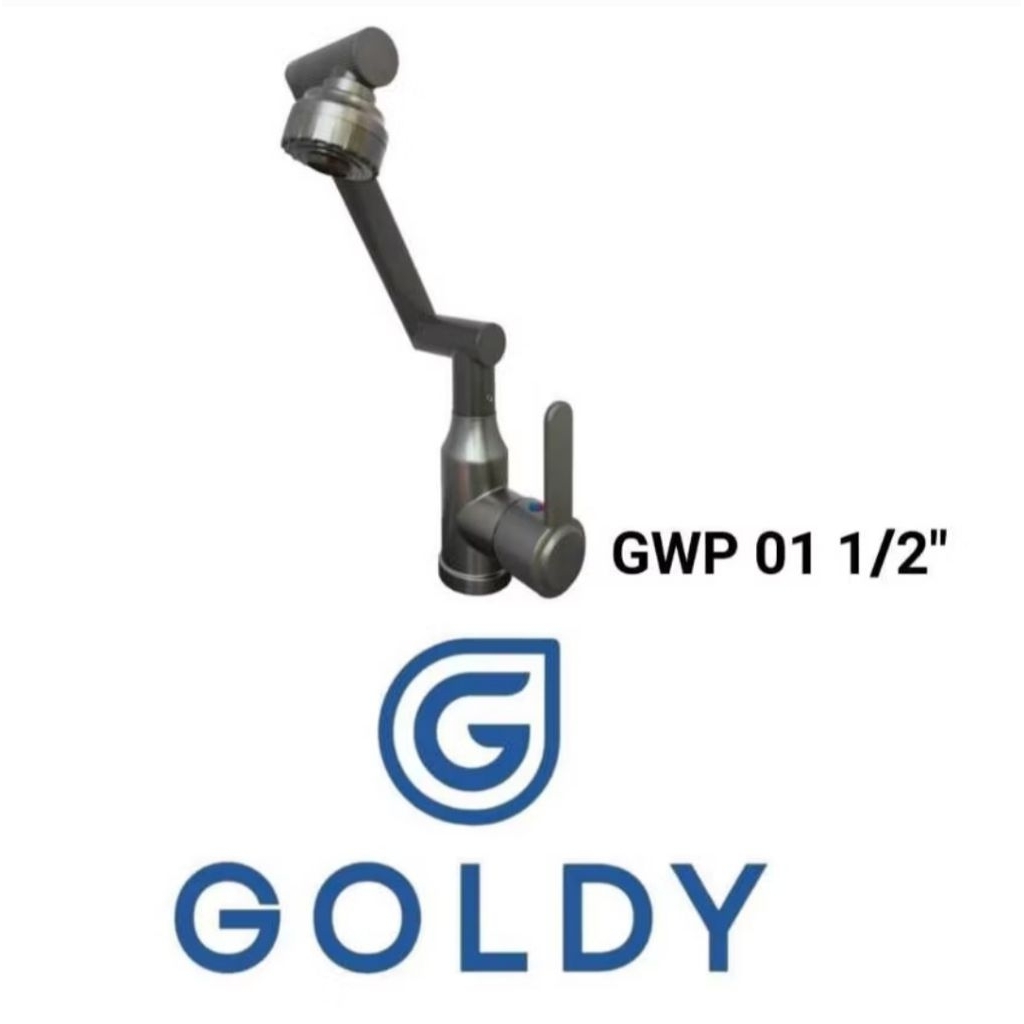 Kran Wastafel / Kran Cuci Piring Lubang Bawah GWP 01 1/2" GOLDY