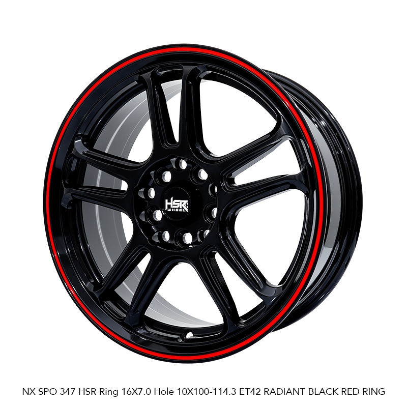 velg warna hitam merah ring 16 untuk ertiga juke brv xpander xl7 xover brv dll HSR NX SPO R16