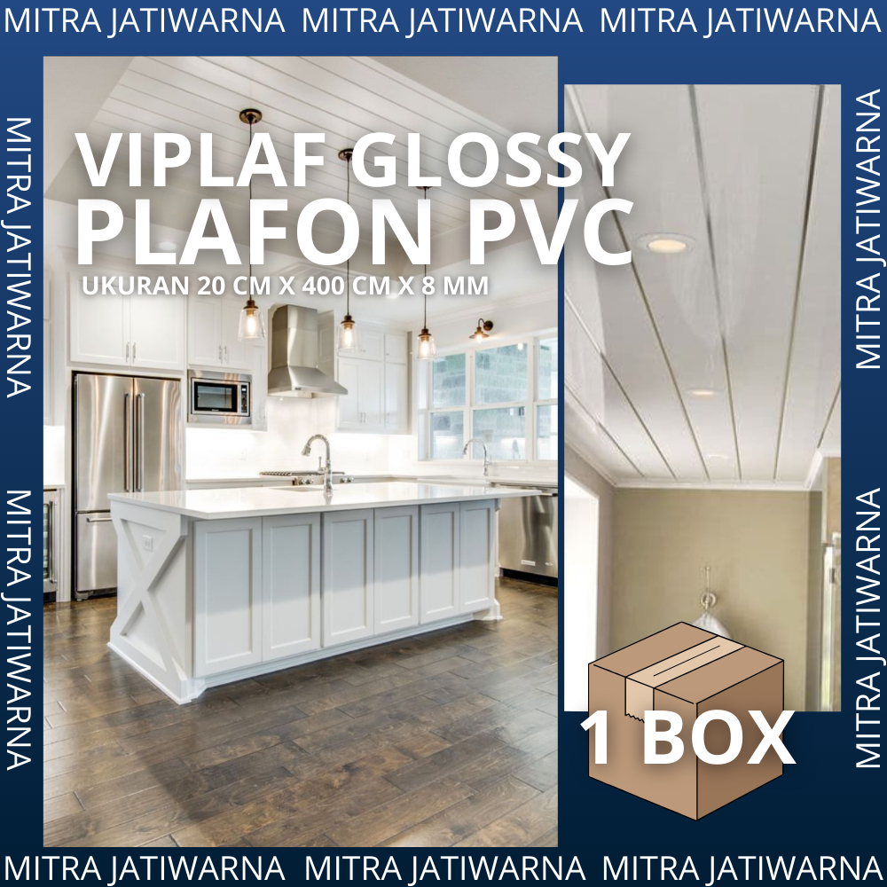 INSTAN  1 BOX Baru plafon berkualitas dan tahan lama / glossy / murah ori dan viral /  atap pvc glos