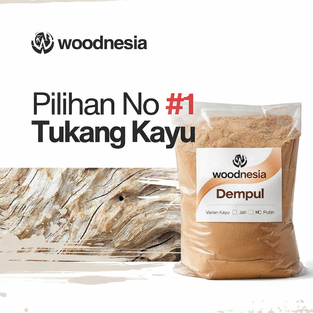 Dempul Kayu Jati Mahoni 1 KG Waterbased Woodnesia