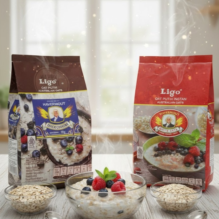 LIGO HAVERMOUT HITAM 500GR / LIGO HAVERMOUT MERAH 500GR / QUAKER LIGO BUNGKUS 500GR