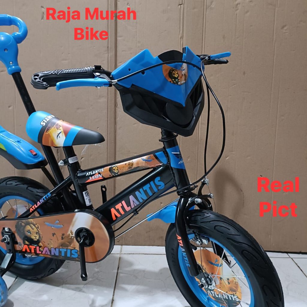 Sepeda Anak Bmx 12 Inch Atlantis Leon Ban 3.0 Stir Musik Sepeda Anak Laki Laki Bmx Leon Dorongan Co