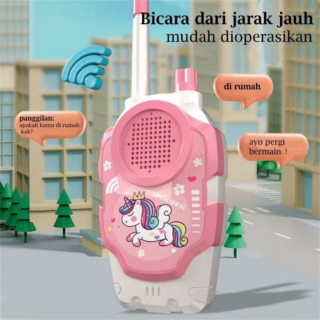 {LUCK.B} Walkie Talkie Nirkabel Anak Jarak Jauh Edukasi Mainan Telepon / Mainan Anak Edukasi Handy T
