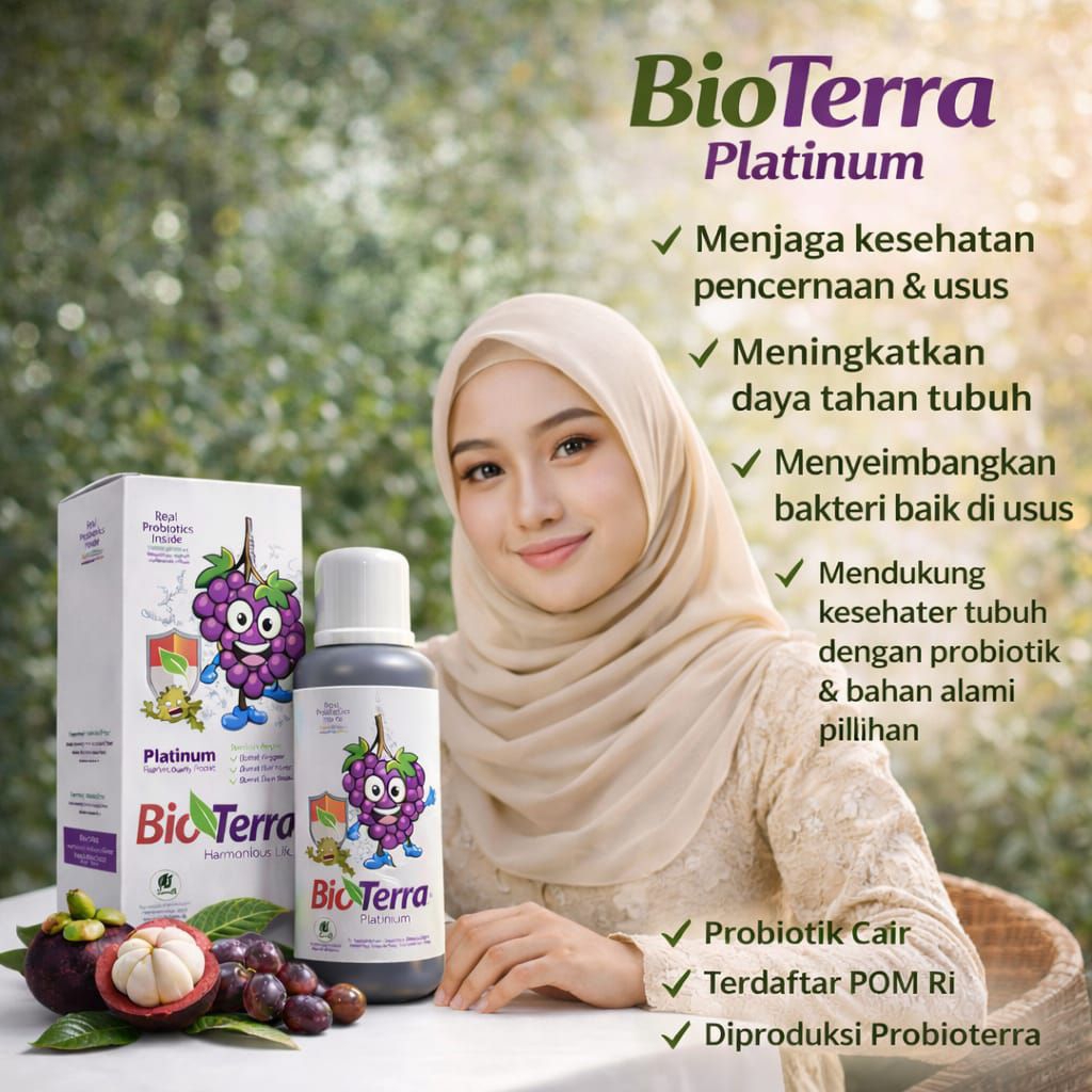 Bioterra Platinum Herbal Probiotik Biotera Platinum Lactobacillus 250 ml