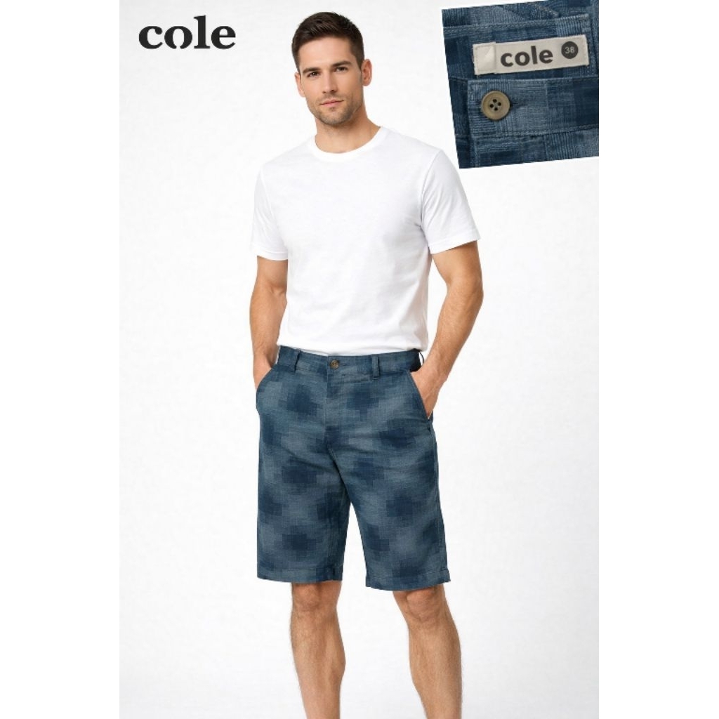 Celana Pendek Pria Cole Original Motif Abstrak | Casual Short Pants Premium