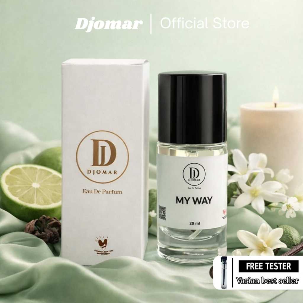Djomar My Way Parfum Aroma Fresh Floral EDP Wangi Racikan Terbaik Awet Tahan Lama Gratis Tester