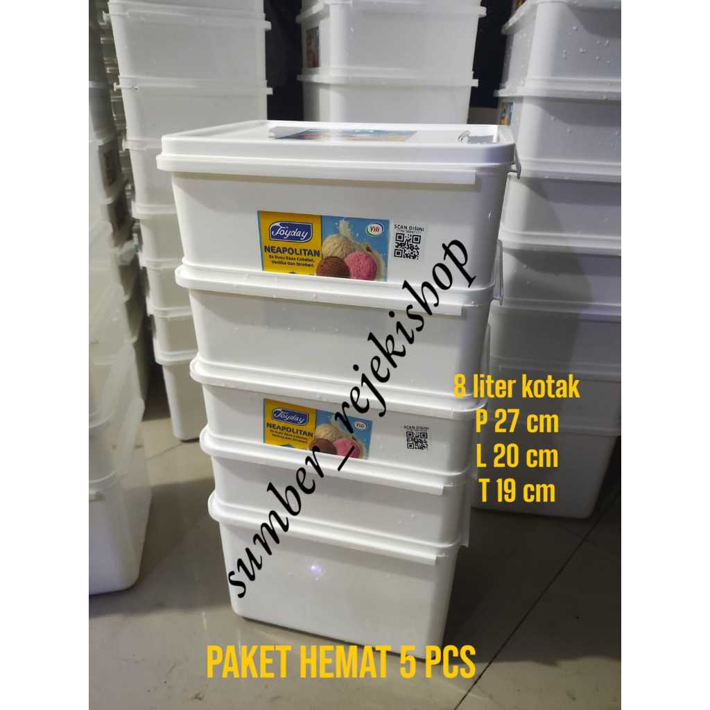 5 pcs Ember es krim ice cream 8 liter kotak