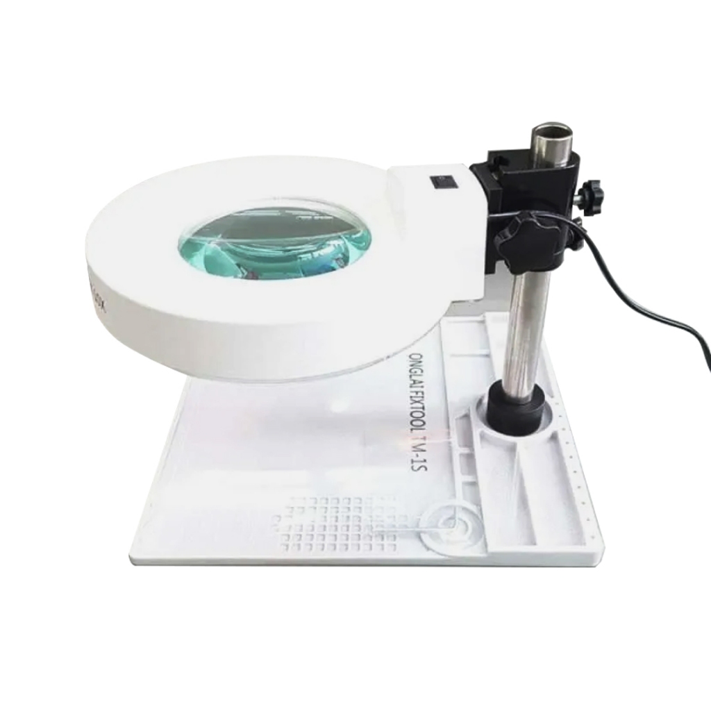 KACA PEMBESAR + LAMPU NEON BULAT ONGLAI FIXTOOL M-10X ORIGINAL