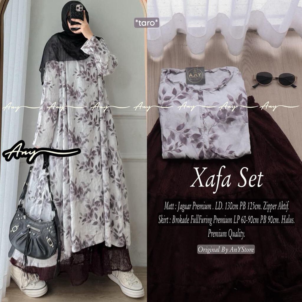 ONE SET TUNIK DAN ROK MOTIF BUNGA DESIGN CANTIK DAN SIMPLE