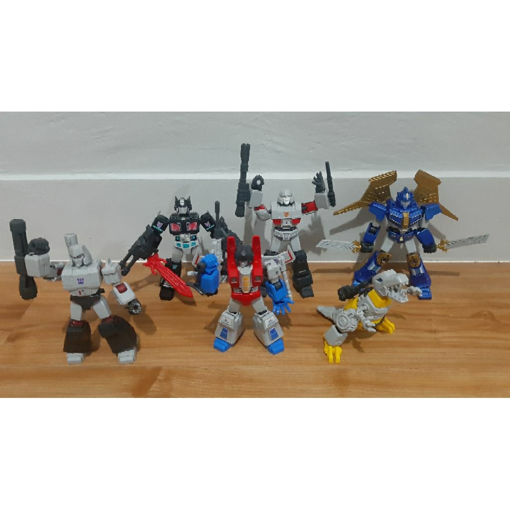 Mainan figure robot blokees transformer gv d16 cog, sentinel prime, megatron, nemesis prime, grimloc