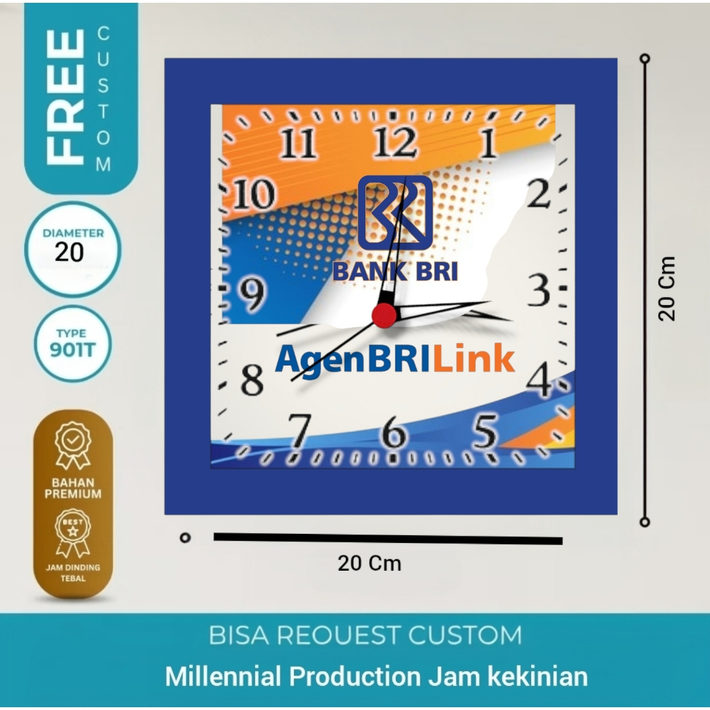 Jam Dinding Logo Bank BRI BNI BCA MANDIRI