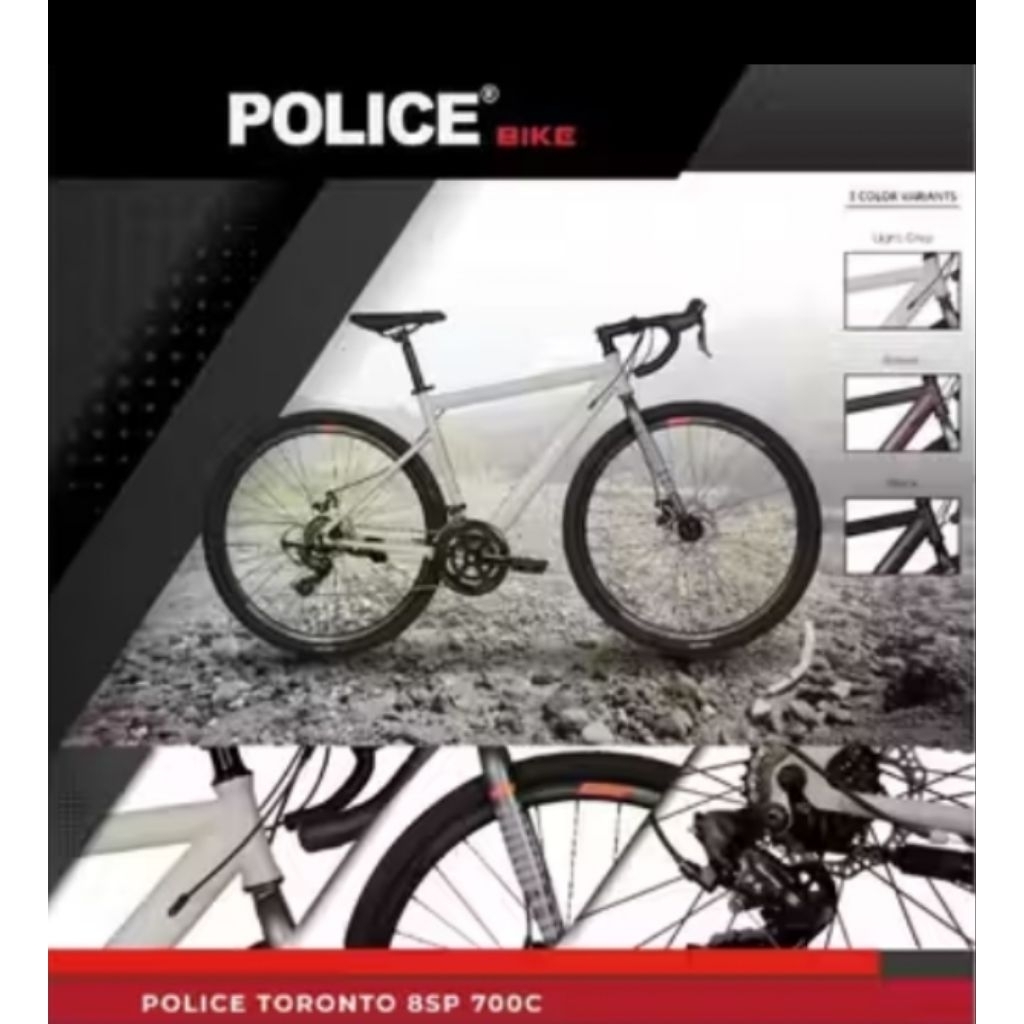 SEPEDA ROADBIKE ELEMENT POLICE TORONTO 700C GRAVEL 8SP Sepeda Roadbike Sepeda Balap Elemen Toronto P