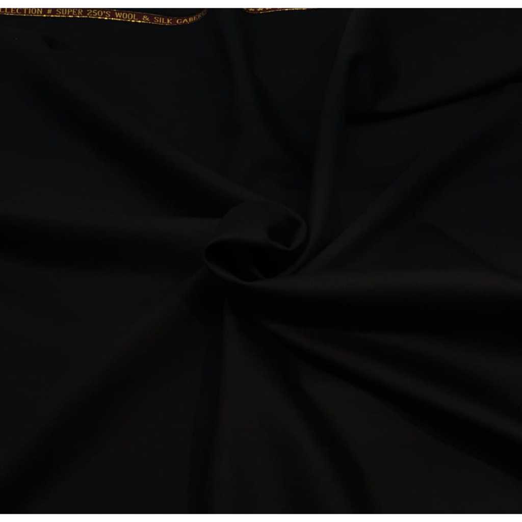 Superfine Wool & Silk Loropiana Black ( Pronto Moda )