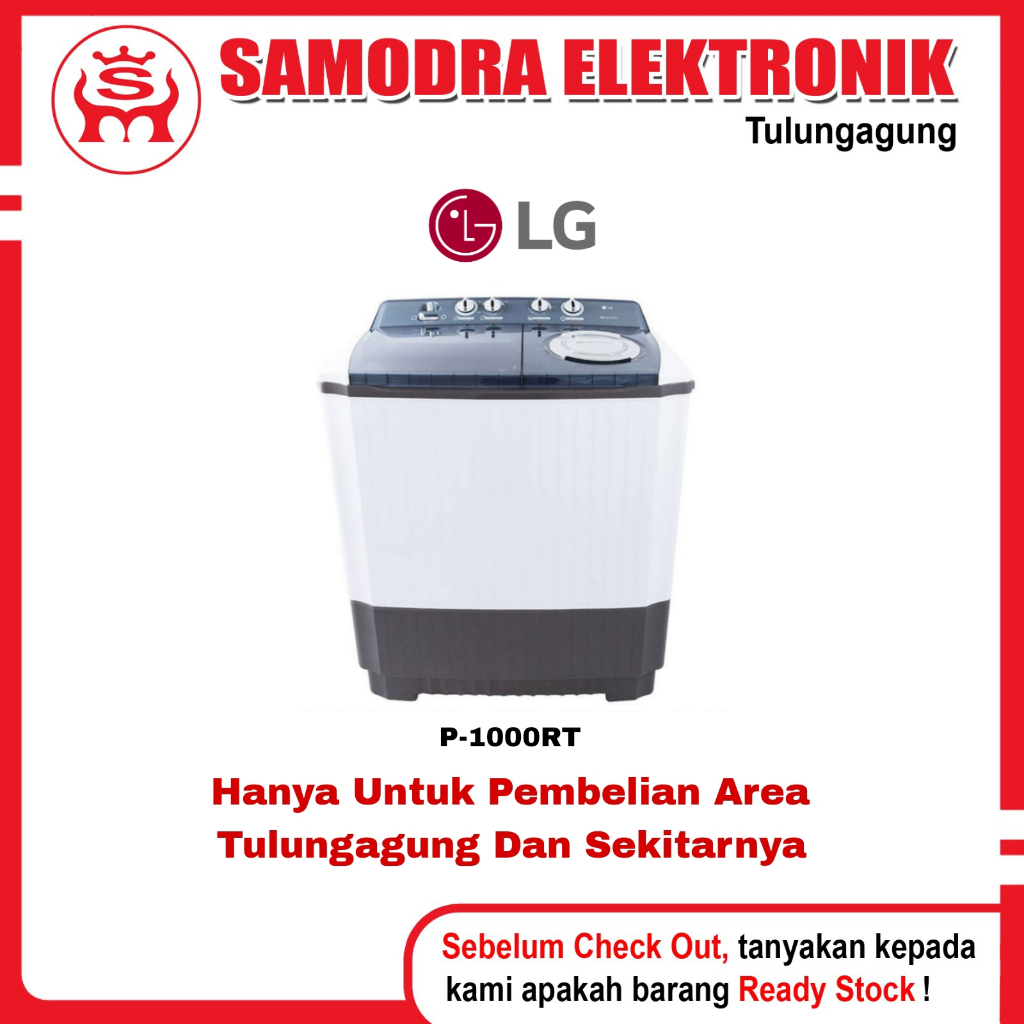 MESIN CUCI LG P-1000RT | MESIN CUCI LG 10KG | MESIN CUCI LG 2 TABUNG