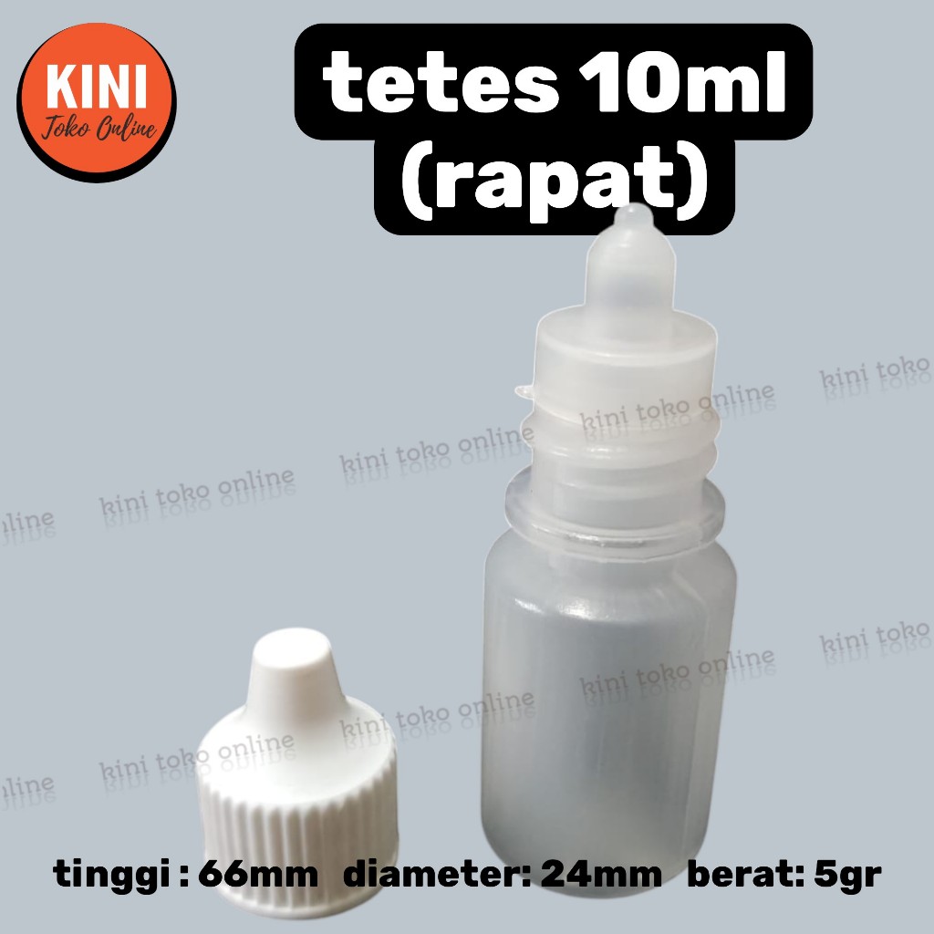 botol tetes mata 10 ml POLOS NON SEGEL plastik putih natural 10ml 10cc cc pentol LDPE