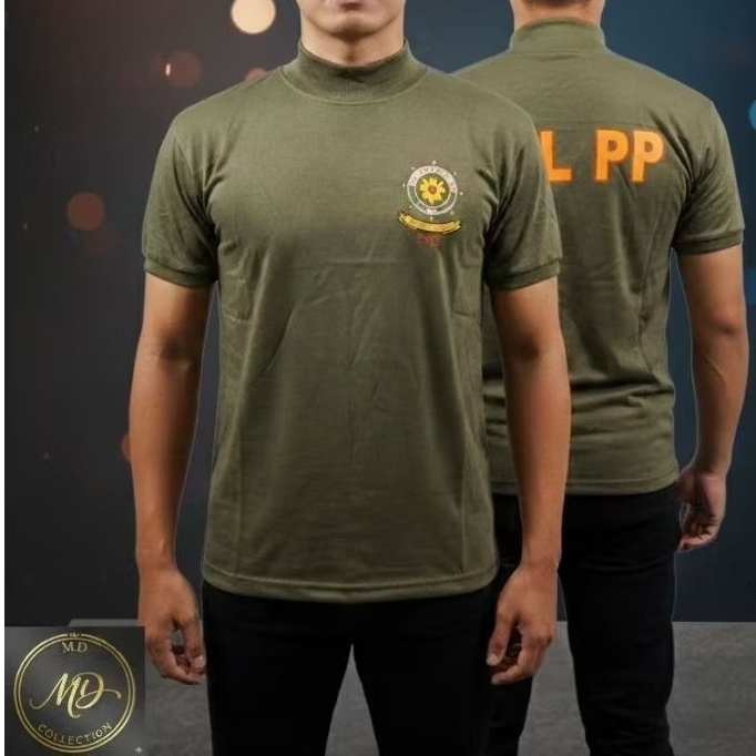 kaos Pol PP / Polisi Pamong Praja Kerah / Leher Tinggi Warna Hijau Pol PP