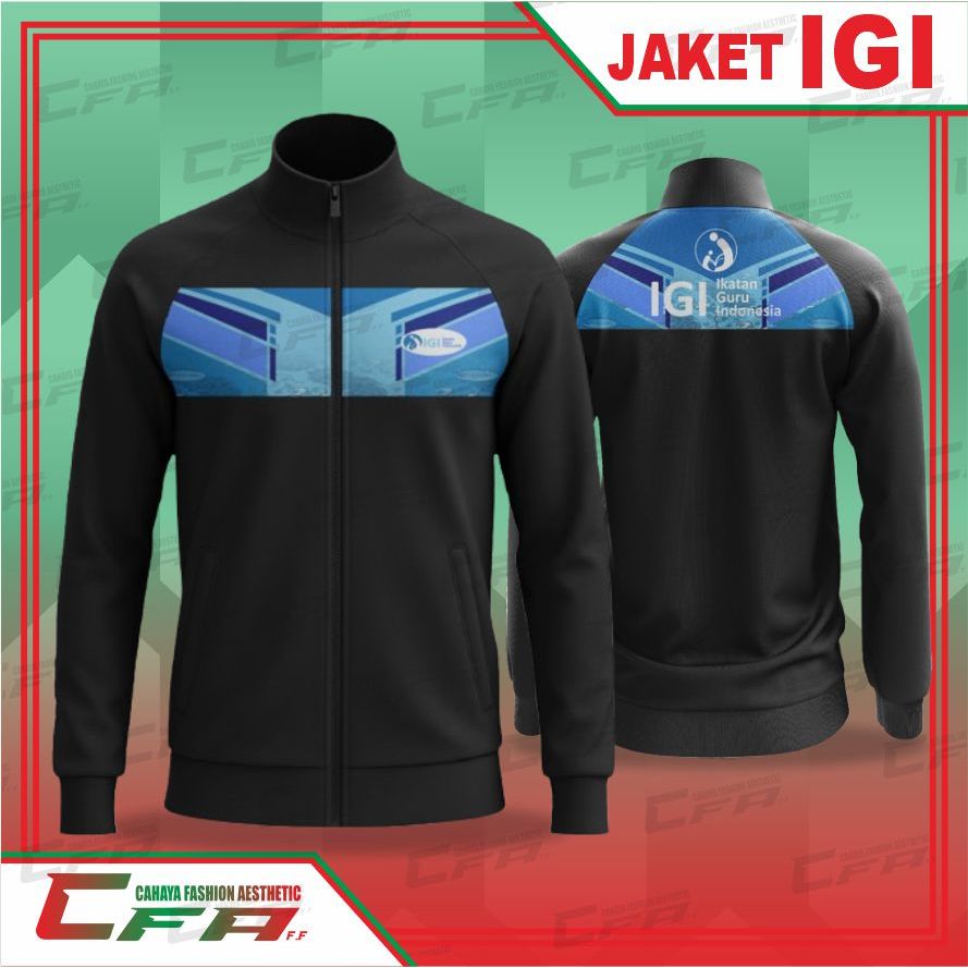CFA JAKET TRACKTOP IGI JAKET OLAHRAGA Ikatan Guru Indonesia BAHAN DIADORA PREMIUM