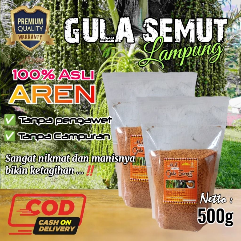 MJ Ulubelu Gula Semut Aren Asli Lampung dari Air Nira Langsung Isi 500g