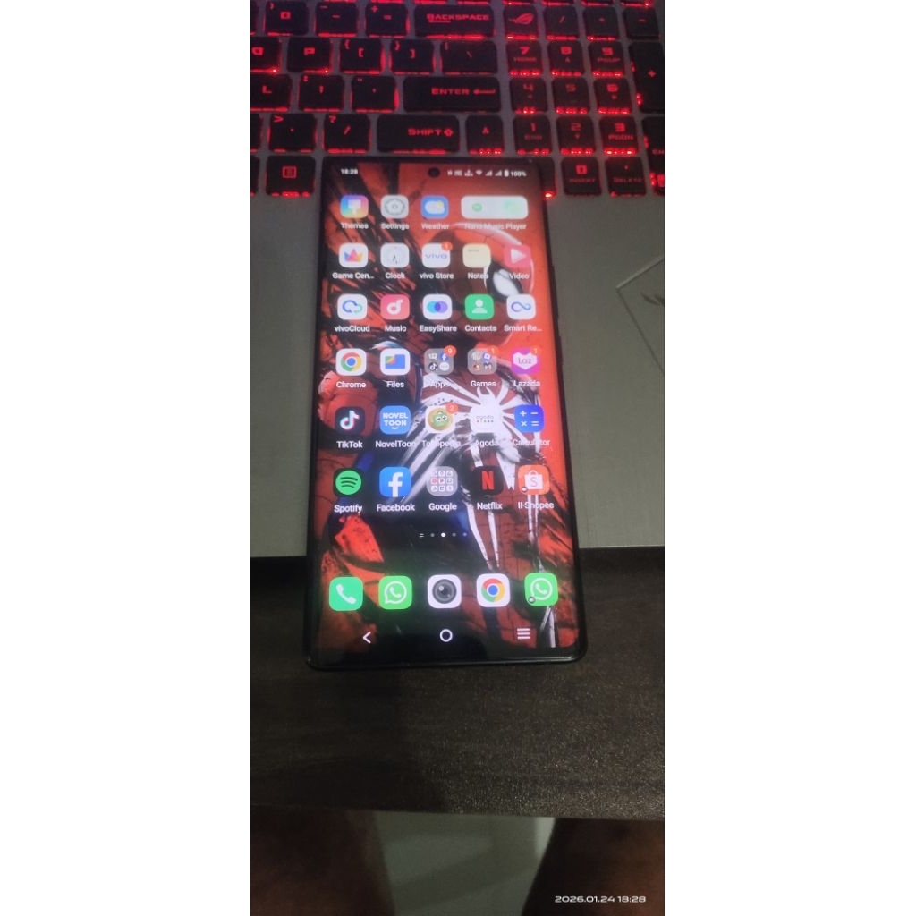 Vivo x80 12/256 GB Black Second Bekas Mulus