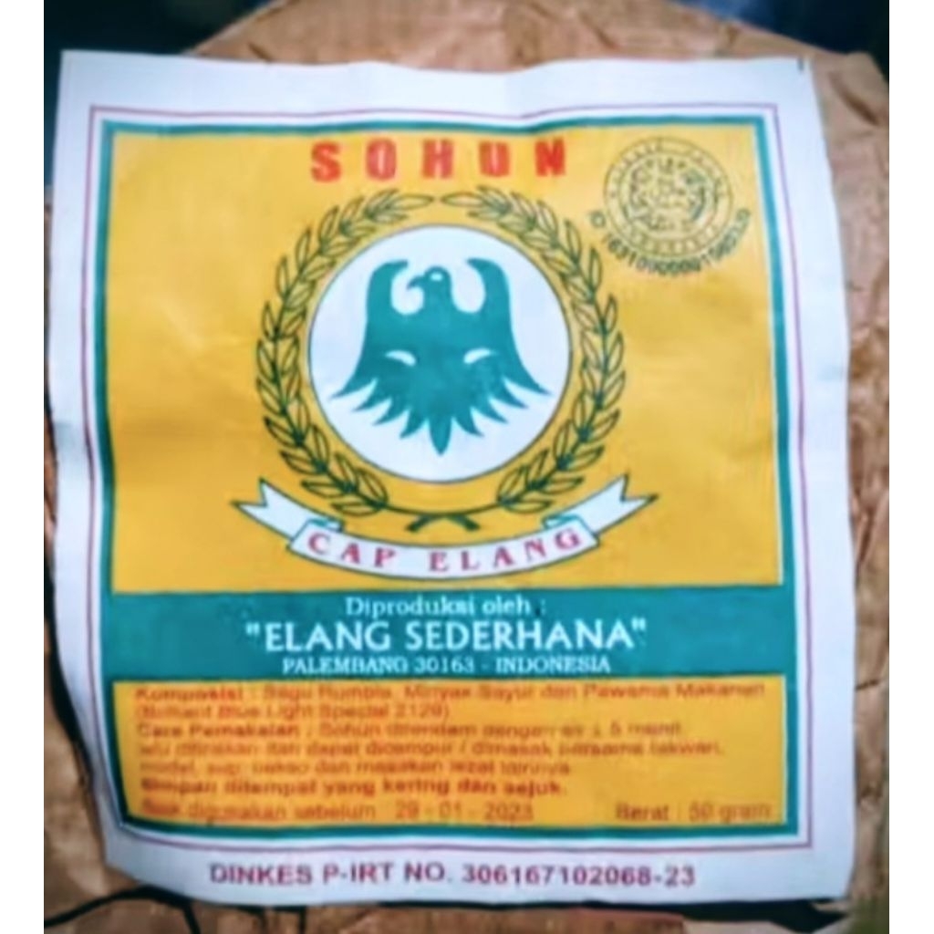 SOHUN CAP ELANG 50 GRAM PELENGKAP TEKWAN/MODEL