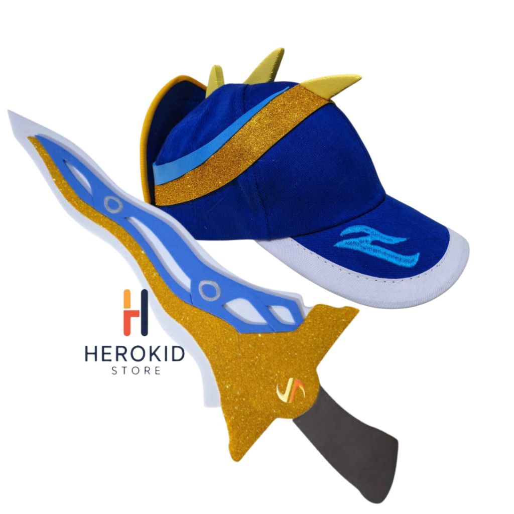 Paket Kombo topi boboiboy sopan pedang boboiboy sopan pedang mainan boboiboy baraju topi baseball an