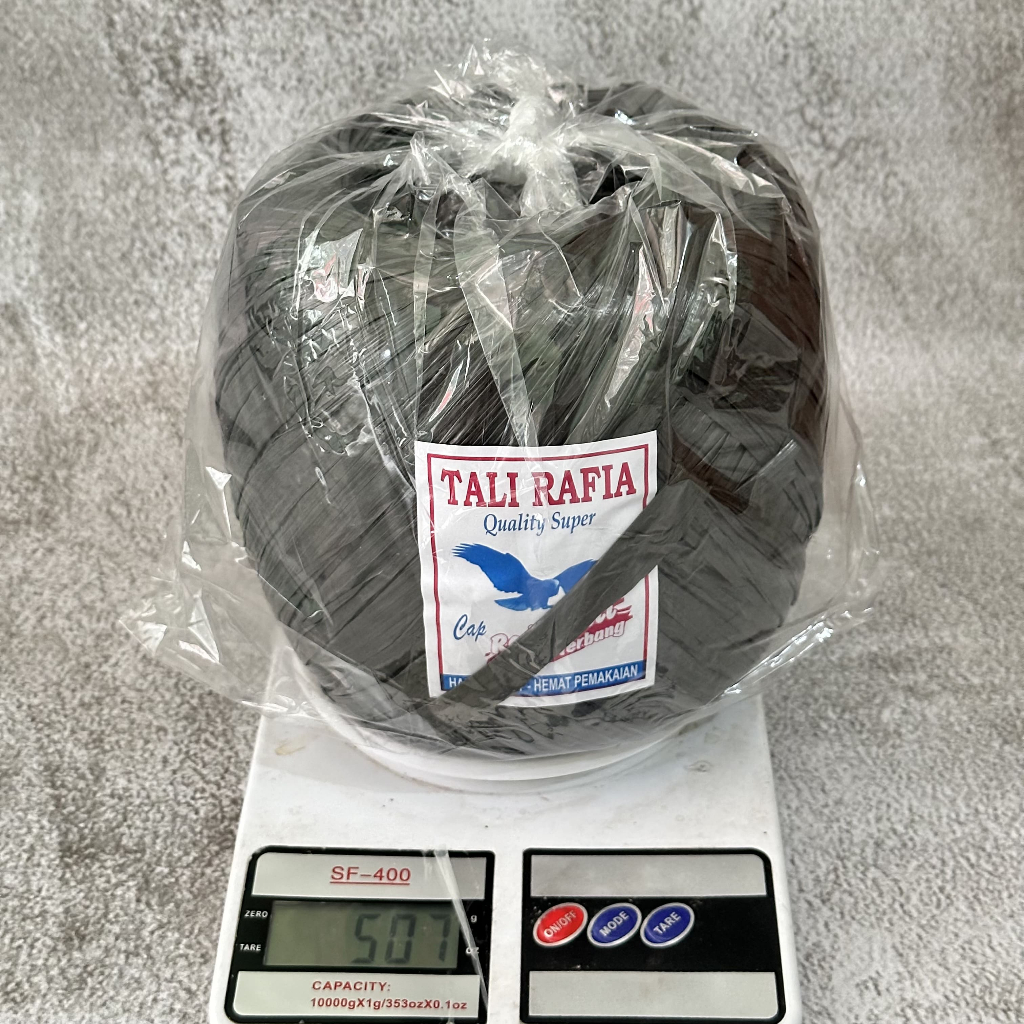Tali Rafia Hitam 5 Ons 1/2 Kg Tali Rafia Plastik Awet Harga Hemat Murah Tali Rafia Kuat