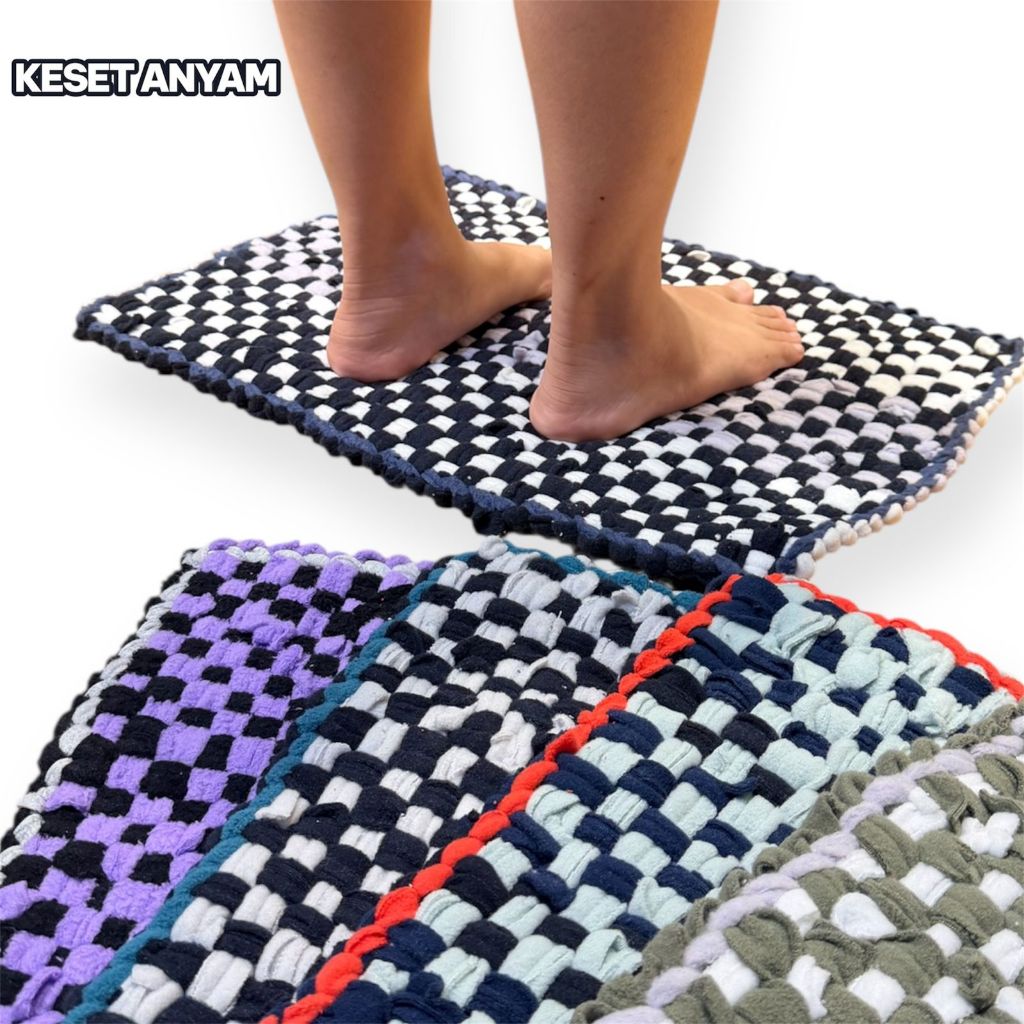 Keset Anyam Tebal Ukuran 55x35 Murah Berkualitas Nyerap Air