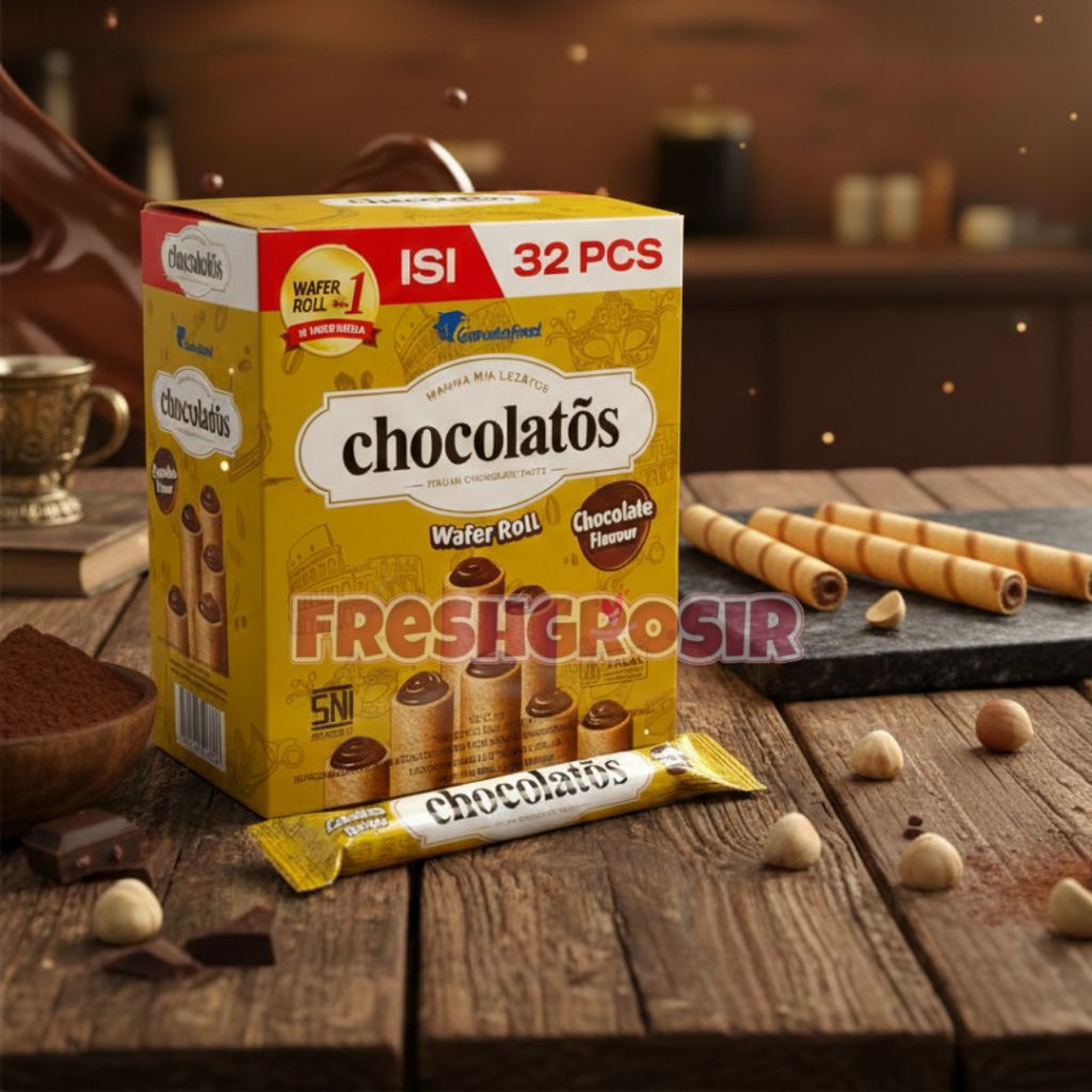 FreshGrosir - CHOCOLATOS WAFER STICK 1 DUS ISI 32 PCS | Makanan Ringan, Snack, Jajanan, Camilan