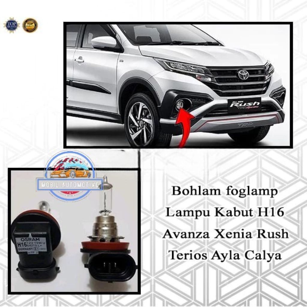 Bohlam foglamp Lampu Kabut H16 Avanza Xenia Rush Terios Ayla Calya