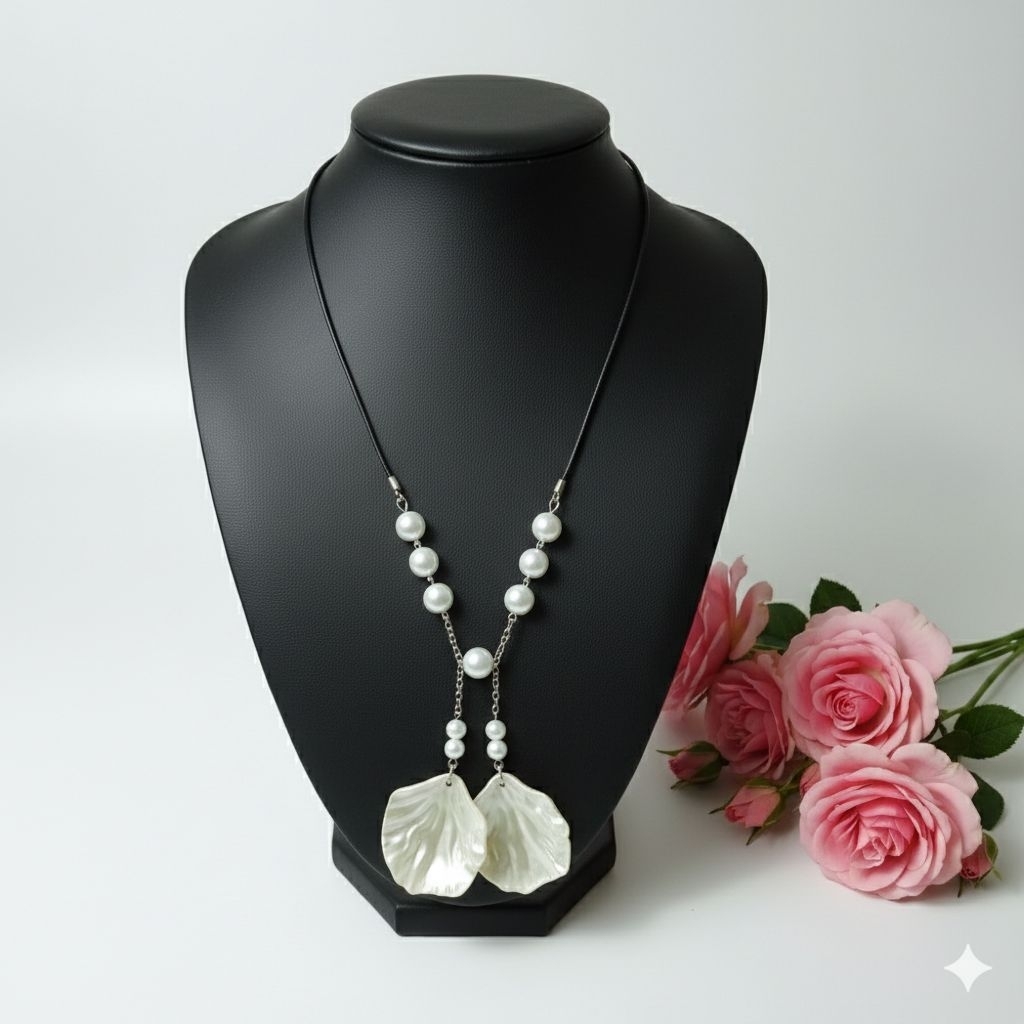 kalung simple wanita panjang kalung putih mutiara kalung wanita