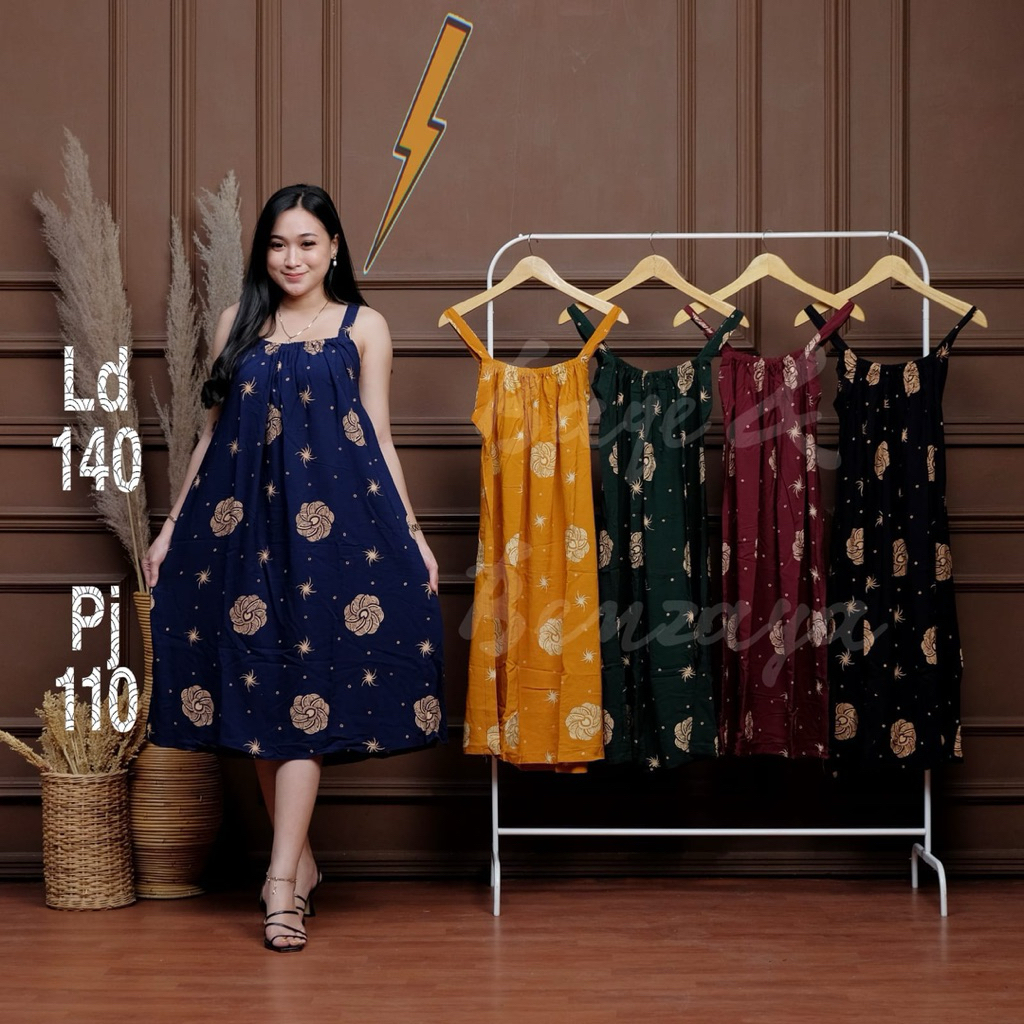 Yukensi super jumbo ld 140 yukensi tanpa lengan tali satu bahan adem baju tidur wanita cantik