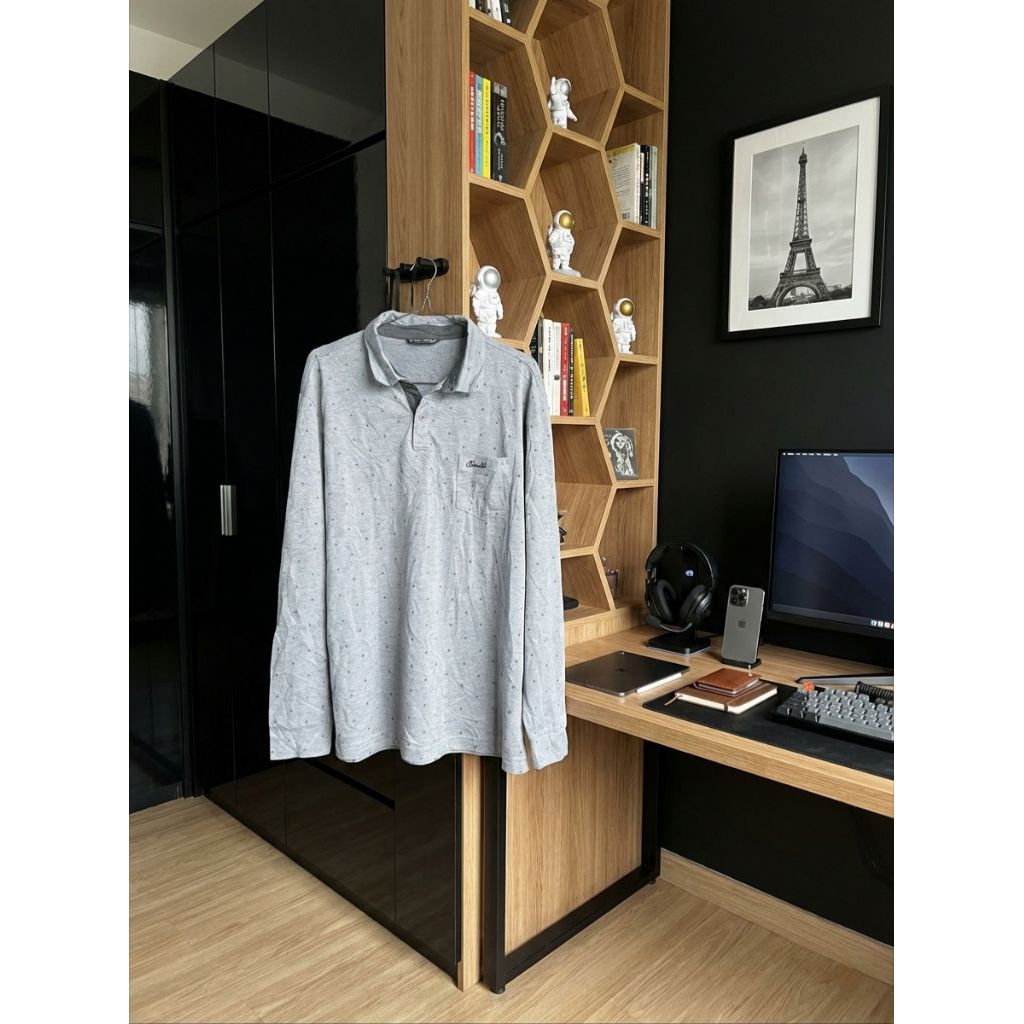 Kaos Polo Pria Crocodile Lengan Panjang, Katun Rayon Premium.