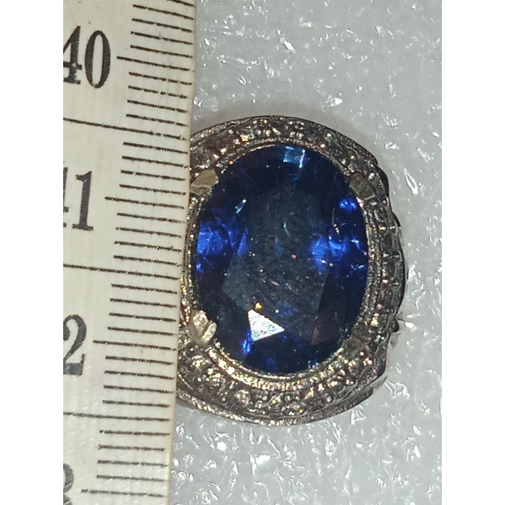 batu blue saphire safir biru jumbo lawasan mewah