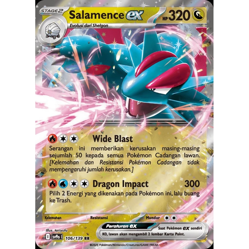 Tcg Pokemon RR Salamence EX Idn