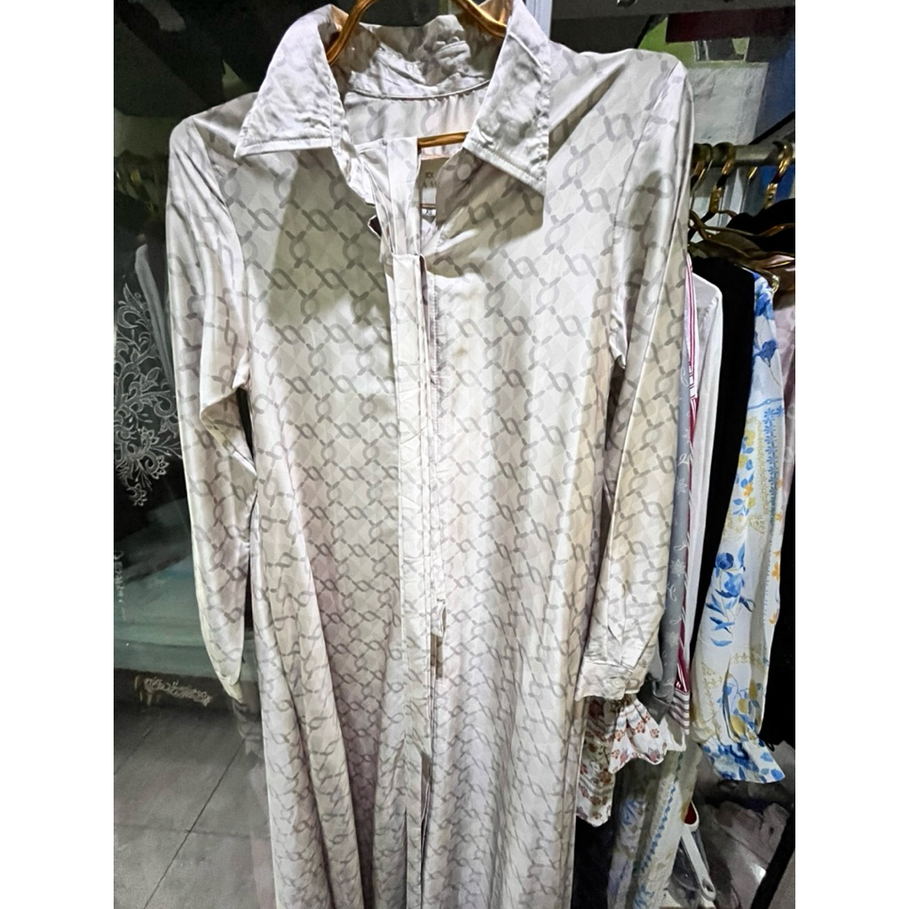 monogram dress wearing klamby