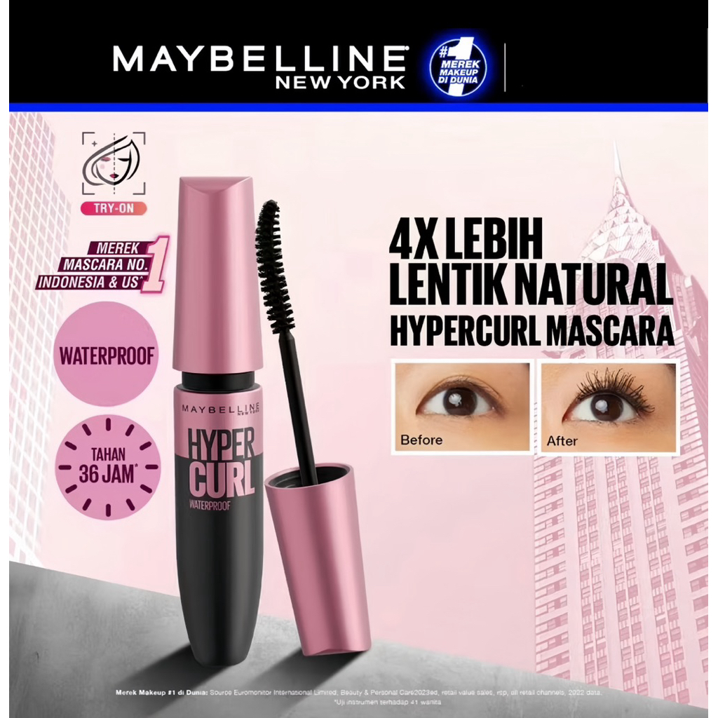 Maskara Maybelline Hypercurl (Original - Promo)