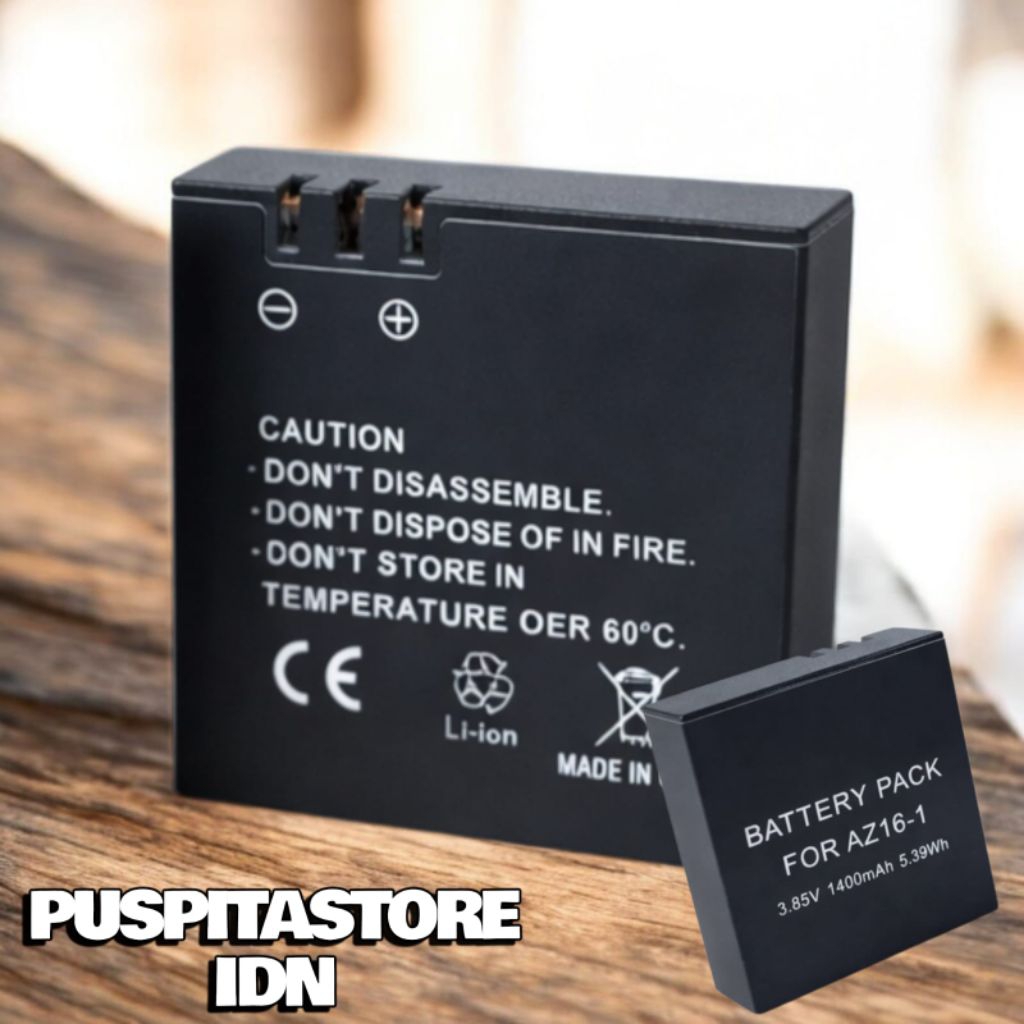 Baterai Xioami AZ16-1 for YI 2 4K / YI Lite - Action Cam Batre Battery 1400mah