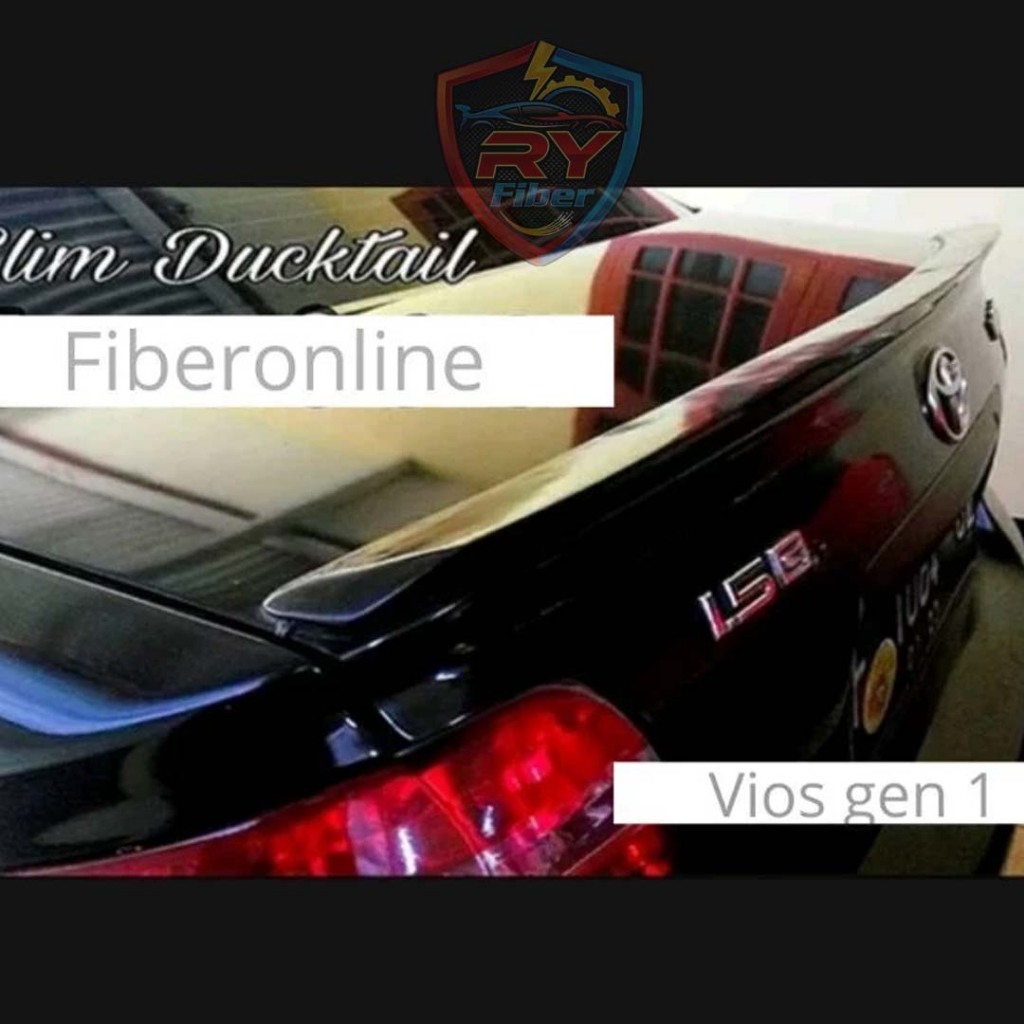 Ducktail Vios Gen 1 & 2 Fiber Kuat Pemasangan Rapi Hitam
