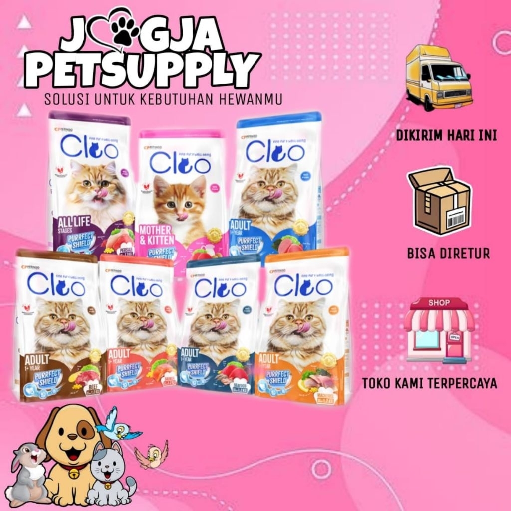 Makanan kucing Cleo cat food Repack