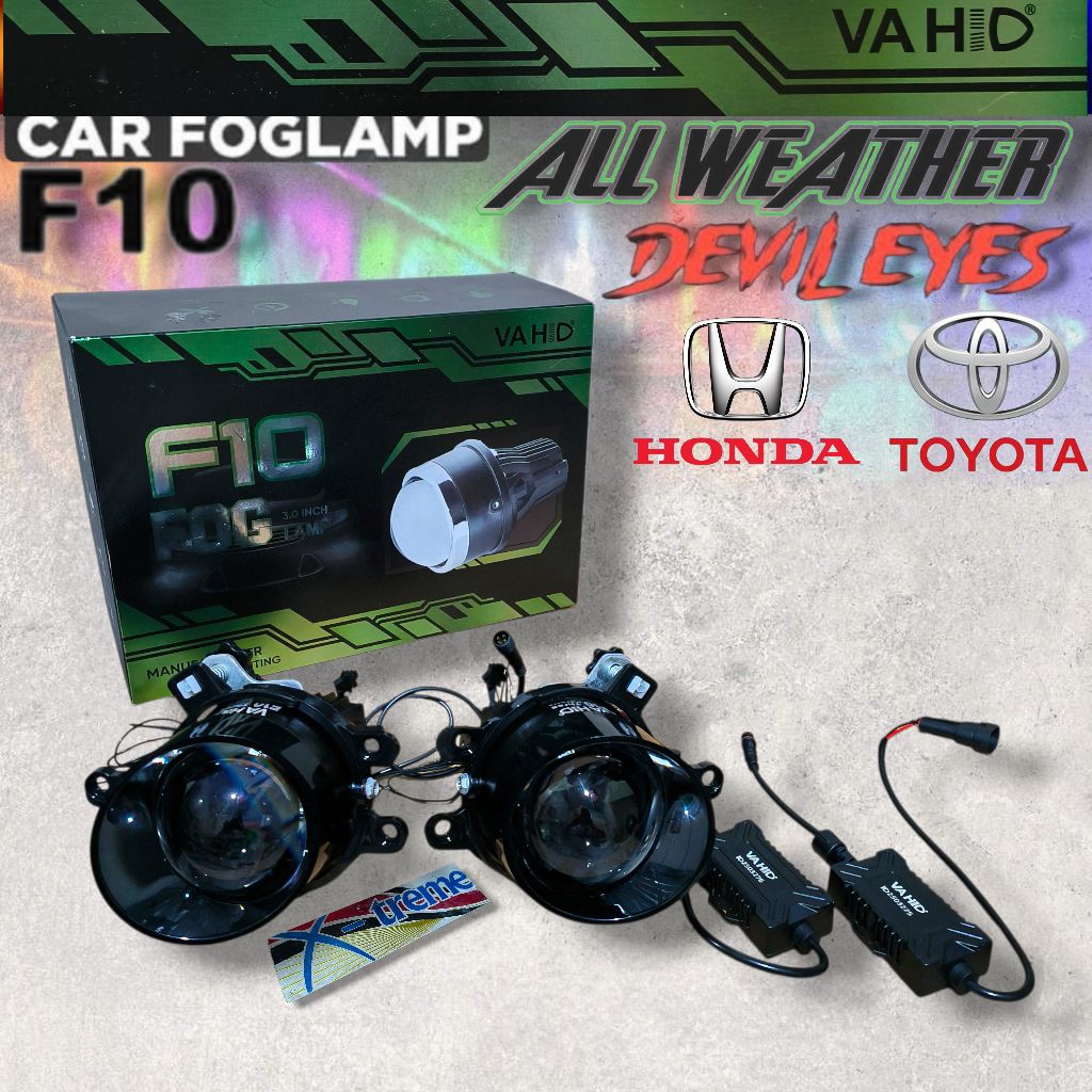 F10 | Foglamp Biled Projie Projector F10 Toyota | All Weater Lampu Kabut 3 Warna 35 Watt | LED Fogla