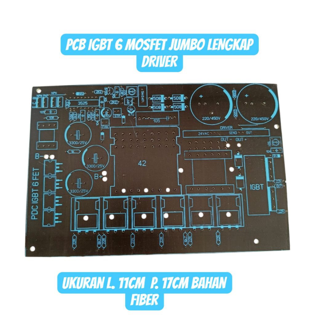 PCB IBGT 6 MOSFET JUMBO + DRIVER IGBT