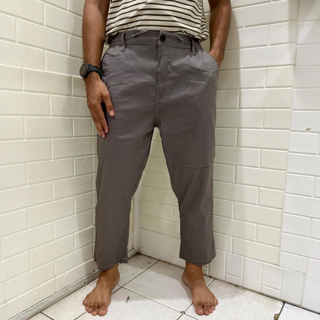 Celana Sirwal Angkle Pants Formal Hablo Warna Abu Tua Slimfit