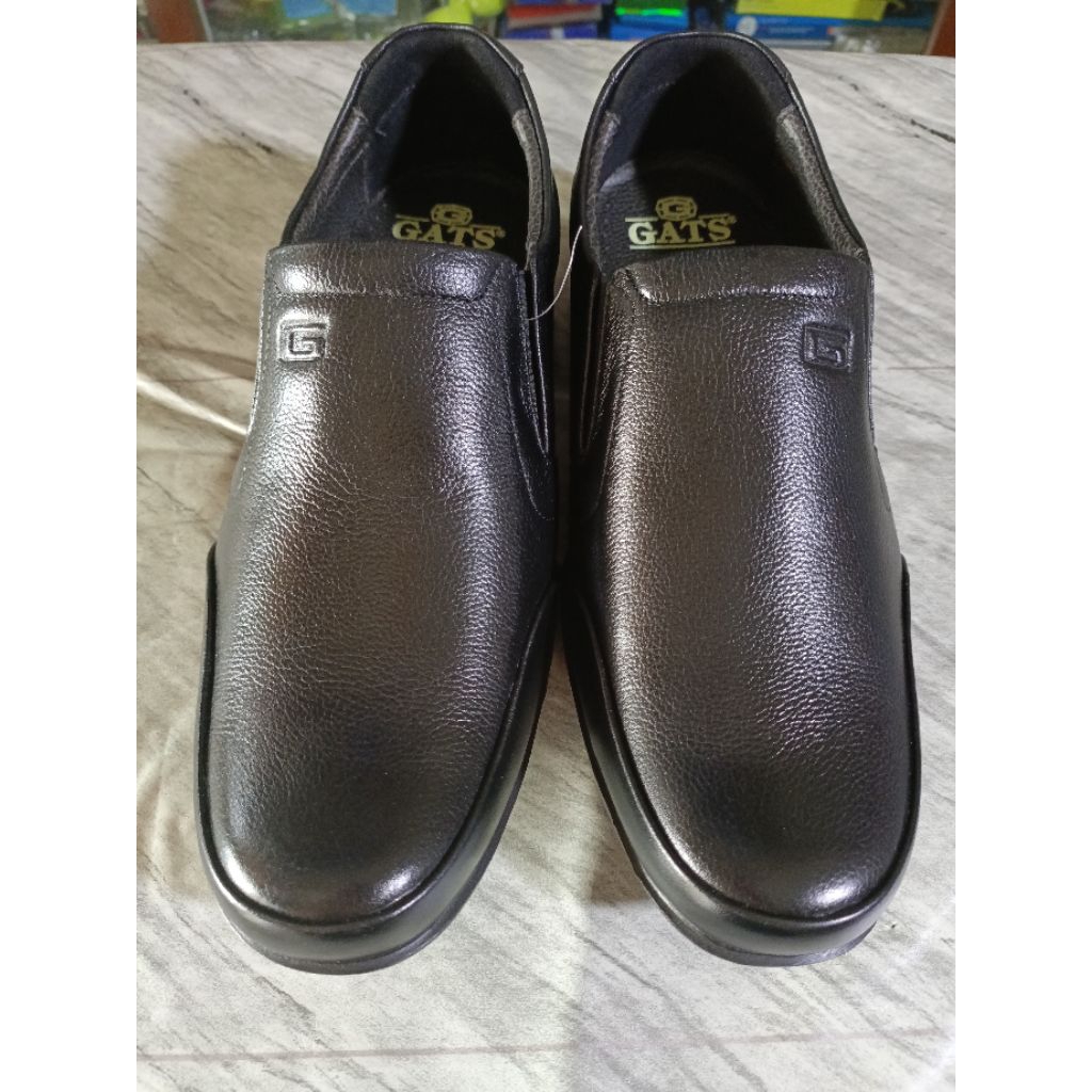 Sepatu Pria GATS Slip On Hitam Formal | Sepatu Kerja Kantor Rapi & Nyaman