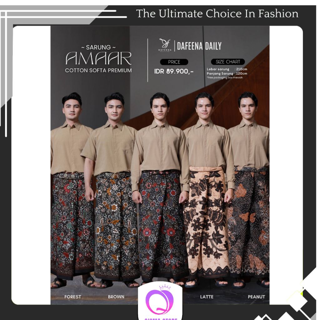 BEST PRICE// AMMAR SARUNG BY DAFEENA // QISMASTORE