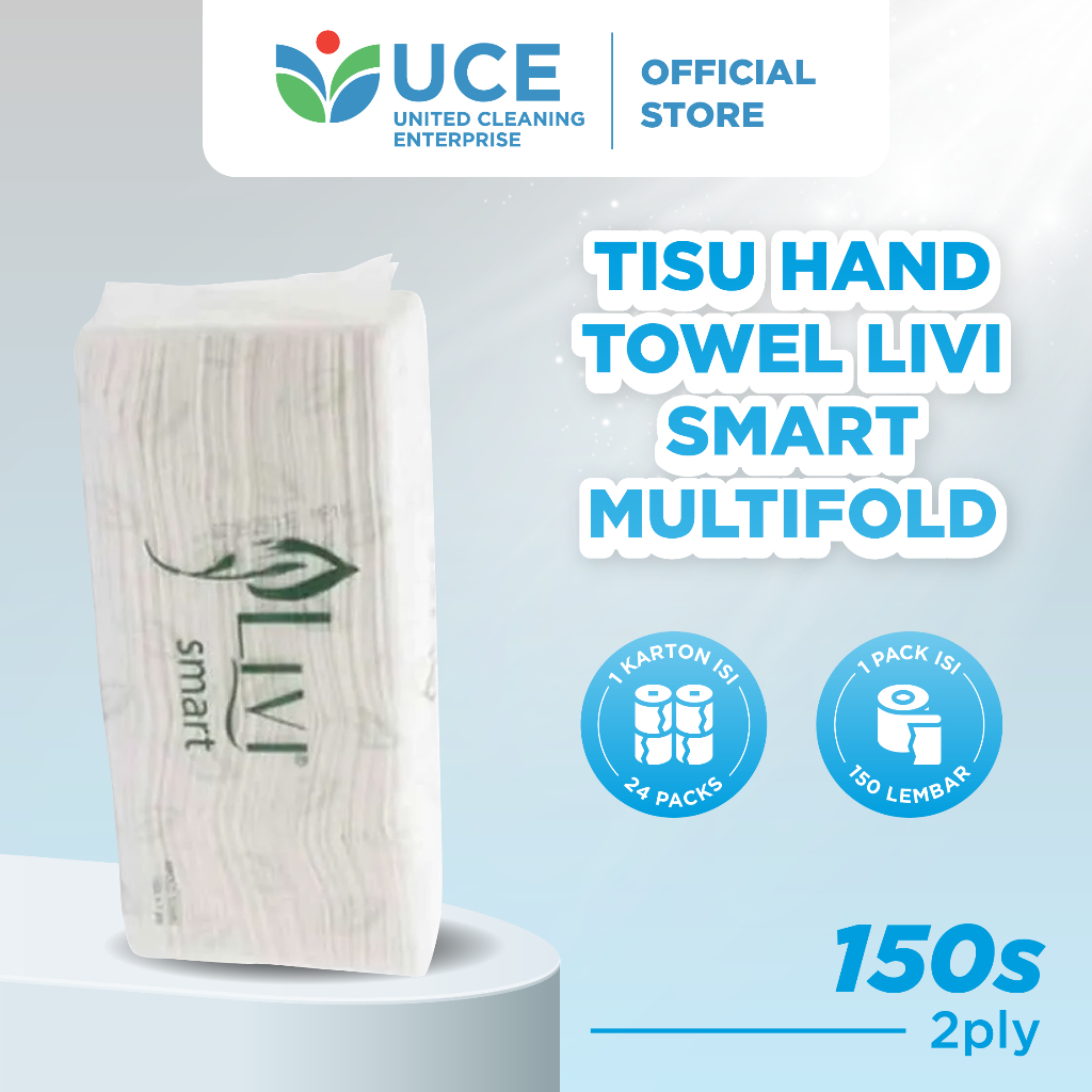LIVI Tissue Hand Towel Smart Multifold isi 150 lembar (1ply)