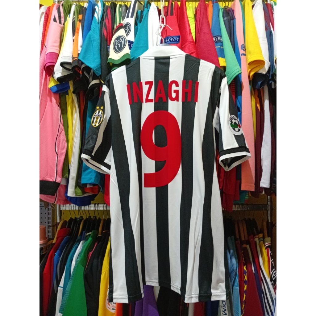 [NAMESET VELVET] JERSEY BOLA RETRO GO JUV 1999 2000 INZAGHI 9