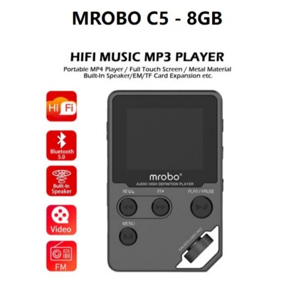 MROBO C5 8GB - MP3 MP4 Digital Audio Player Lossless HD FLAC